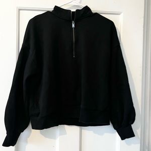Banana Republic Women’s Black Cropped Quarter Zip Size XS